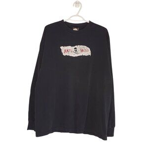 Vintage y2k Anti Hero Pirate Flag long sleeve shirt black size XL